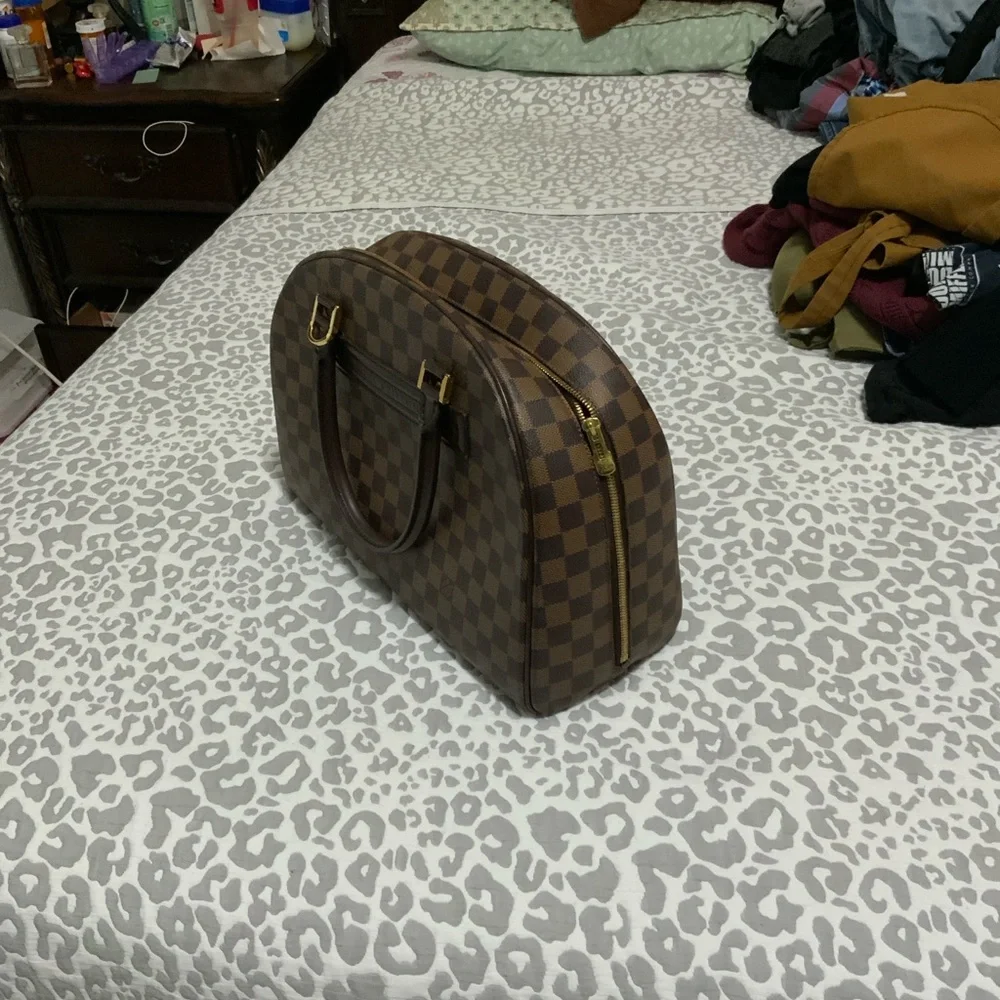Luxury Brown Checkered Men's Bag